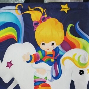 Loungefly Hallmark Rainbow Brite Gang Unicorn Starlight Tote Bag Zippered Canvas